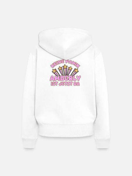 Amberly als Frauenname - Frauen Premium Bio Zip Hoodie - Weiß