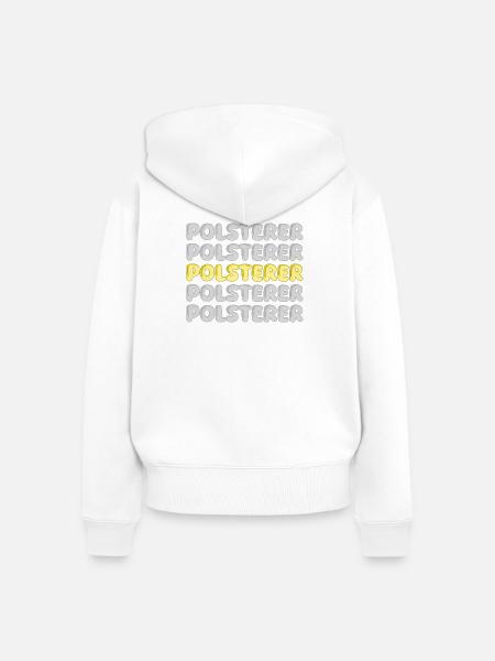 Polsterer als Beruf - Frauen Premium Bio Zip Hoodie - Weiß