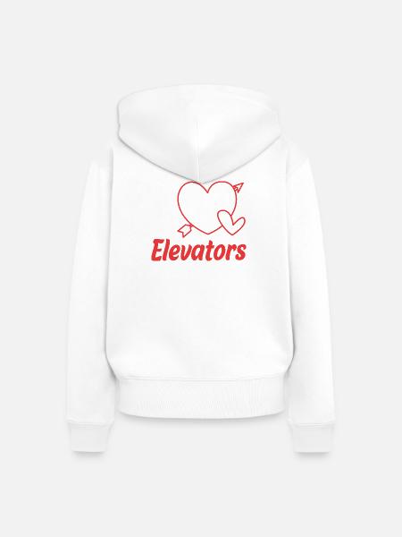 Aufzug - Frauen Premium Bio Zip Hoodie - Weiß