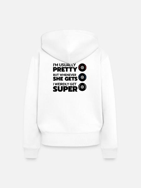 Weich, Feucht, Hart - Frauen Premium Bio Zip Hoodie - Weiß