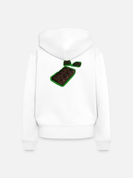 Choco Panda - Frauen Premium Bio Zip Hoodie - Weiß