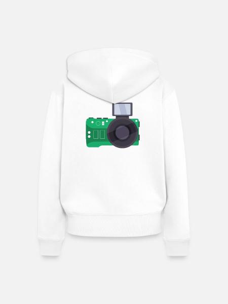 Zimmer - Frauen Premium Bio Zip Hoodie - Weiß