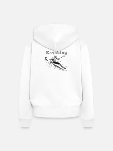 kayak - Frauen Premium Bio Zip Hoodie - Weiß