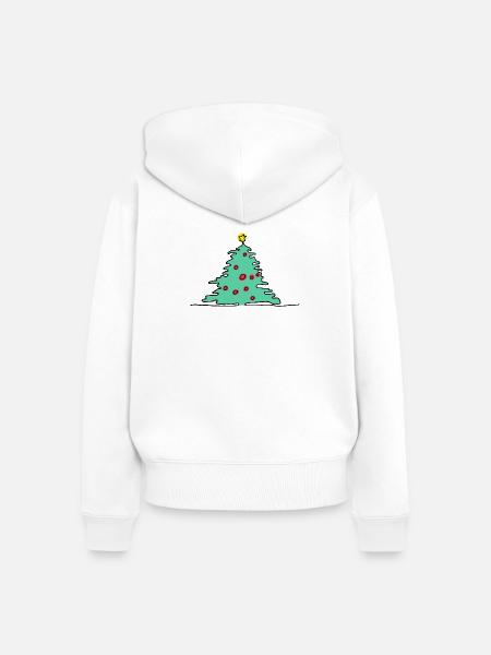 Christmas tree green - Frauen Premium Bio Zip Hoodie - Weiß