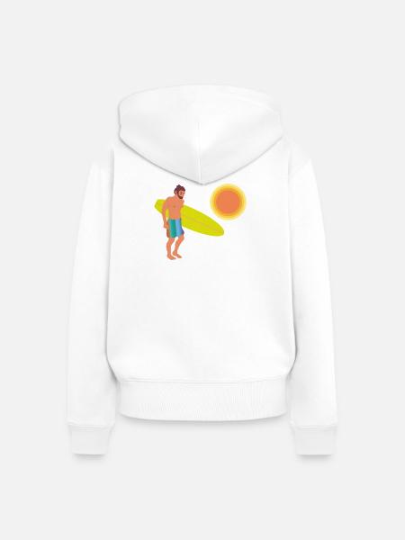 surfer - Frauen Premium Bio Zip Hoodie - Weiß