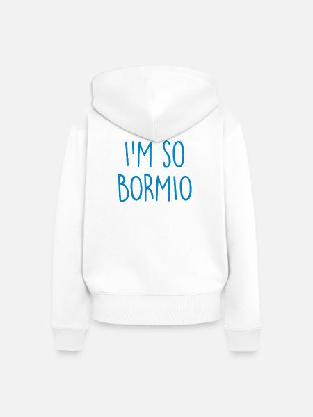 Bormio - Frauen Premium Bio Zip Hoodie - Weiß