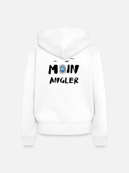 moin angler - Frauen Premium Bio Zip Hoodie - Weiß