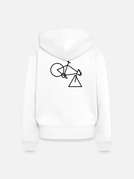 Dreirad - Frauen Premium Bio Zip Hoodie - Weiß