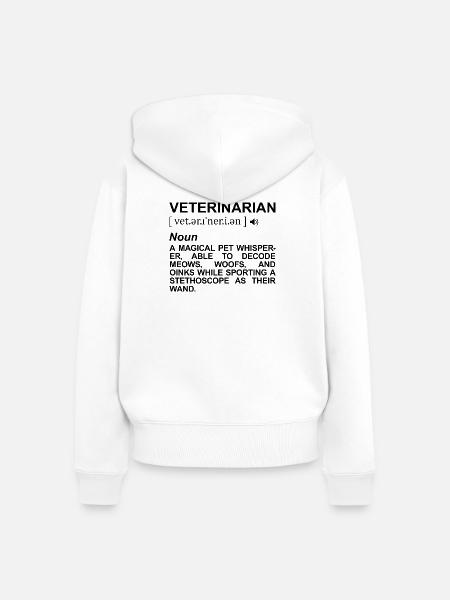 Tierarzt Definition - Frauen Premium Bio Zip Hoodie - Weiß