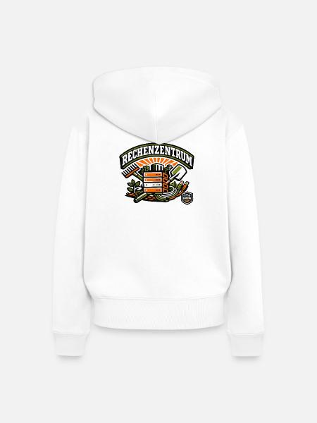 Rechenzentrum IT-Wachstum - Frauen Premium Bio Zip Hoodie - Weiß