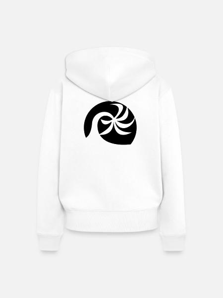 Palmenstrand - Frauen Premium Bio Zip Hoodie - Weiß