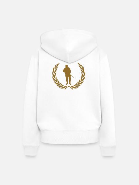 Jagd – Jäger - Frauen Premium Bio Zip Hoodie - Weiß