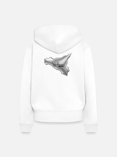 Siciliana Doc Damen & Kinder T-Shirt  - Frauen Premium Bio Zip Hoodie - Weiß