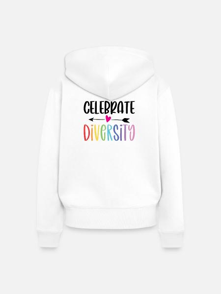 LGBT-Pride-Monat – Vielfalt feiern - Frauen Premium Bio Zip Hoodie - Weiß