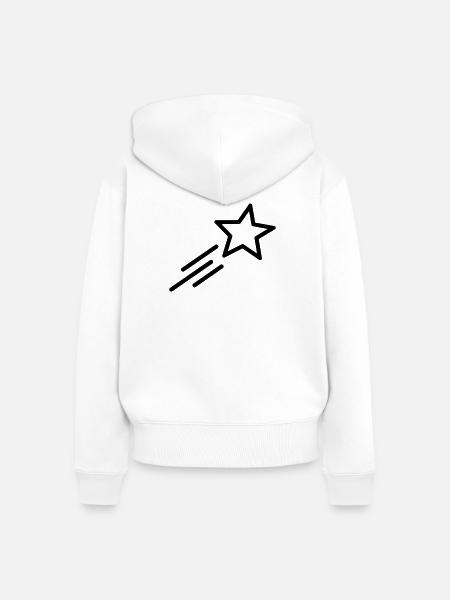 Sternschnuppe - Frauen Premium Bio Zip Hoodie - Weiß
