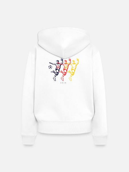 Deutsche Fußballfans - Frauen Premium Bio Zip Hoodie - Weiß