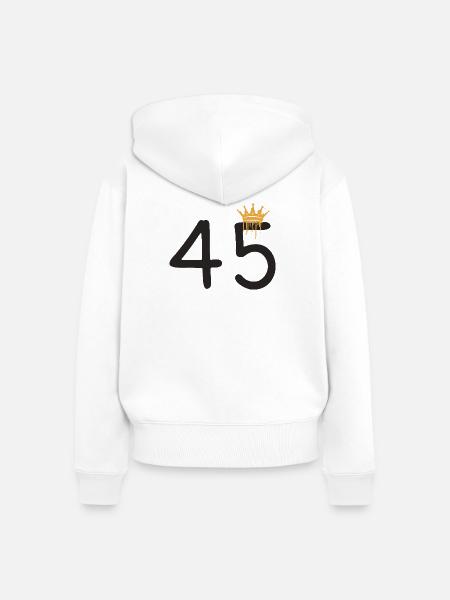 45 - Frauen Premium Bio Zip Hoodie - Weiß