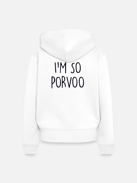 Porvoo Finland Finnland - Frauen Premium Bio Zip Hoodie - Weiß
