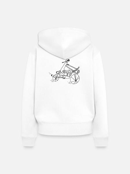Kreidler - Frauen Premium Bio Zip Hoodie - Weiß