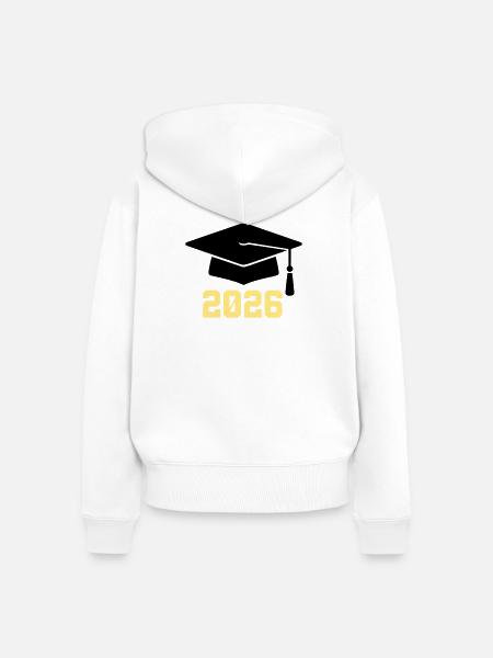 Absolvent 2026 Bachelor Hut - Frauen Premium Bio Zip Hoodie - Weiß
