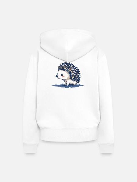 Igel Geschenk Naturliebhaber Wanderer - Frauen Premium Bio Zip Hoodie - Weiß