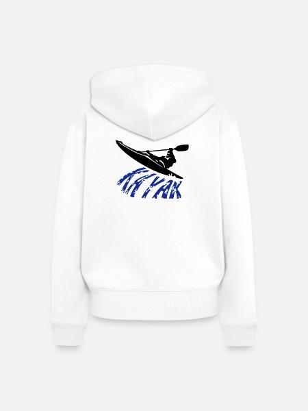Kayak - Frauen Premium Bio Zip Hoodie - Weiß