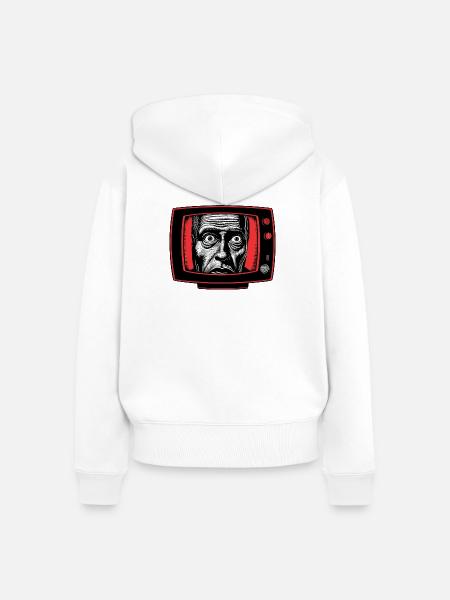 TV 02 - Frauen Premium Bio Zip Hoodie - Weiß