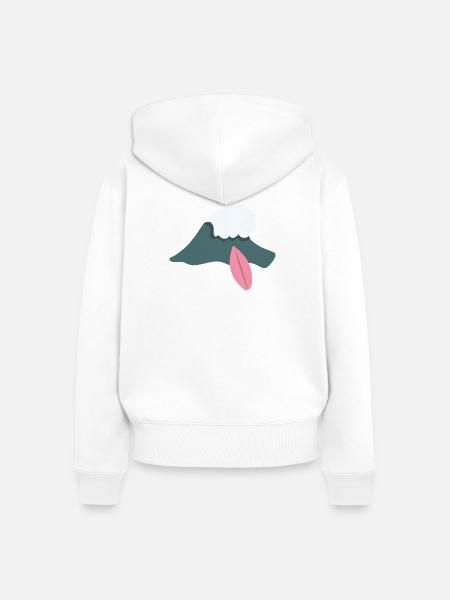 Surfing Wellenreiten - Frauen Premium Bio Zip Hoodie - Weiß