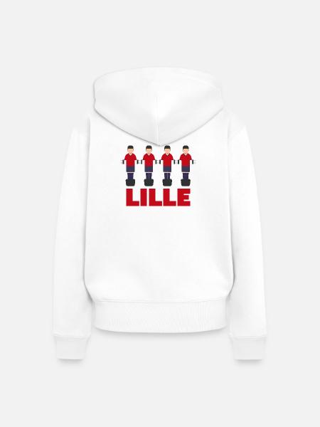 Lille - Frauen Premium Bio Zip Hoodie - Weiß