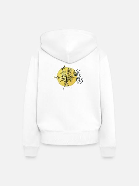graeser in der Sonne - Frauen Premium Bio Zip Hoodie - Weiß