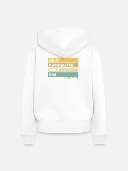 Beruf Buchhalter - Frauen Premium Bio Zip Hoodie - Weiß