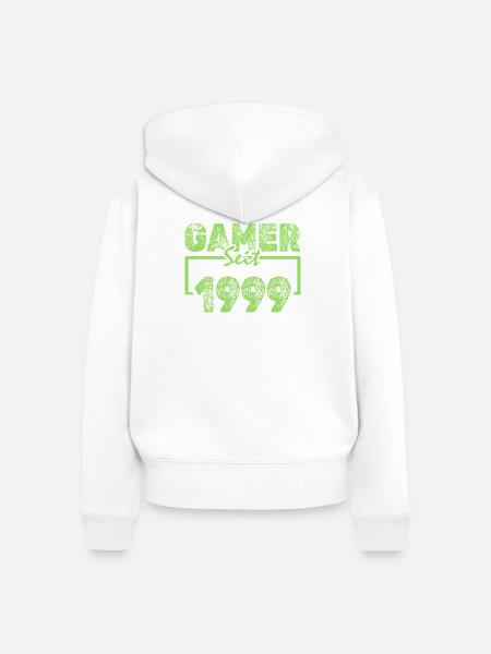 1999 - Frauen Premium Bio Zip Hoodie - Weiß