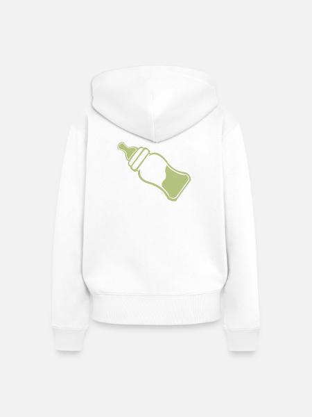 babyflasche- - Frauen Premium Bio Zip Hoodie - Weiß
