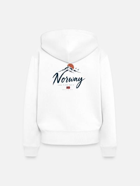 Norway - Frauen Premium Bio Zip Hoodie - Weiß