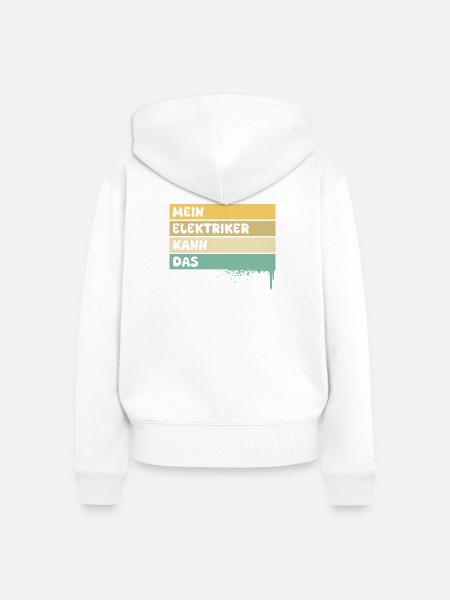 Elektriker als Handwerker - Frauen Premium Bio Zip Hoodie - Weiß