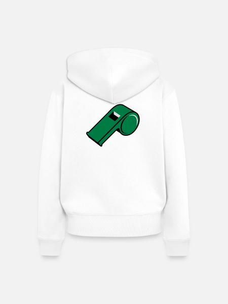 Pfeife - Frauen Premium Bio Zip Hoodie - Weiß