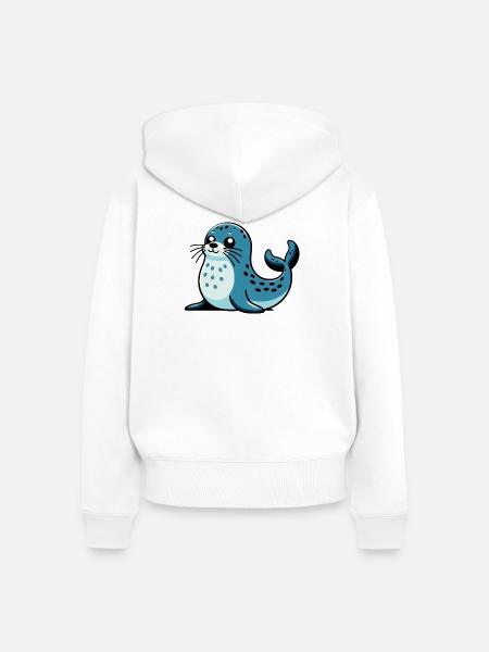 Siegel - Frauen Premium Bio Zip Hoodie - Weiß