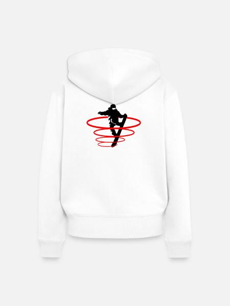 Slopestyle - Frauen Premium Bio Zip Hoodie - Weiß