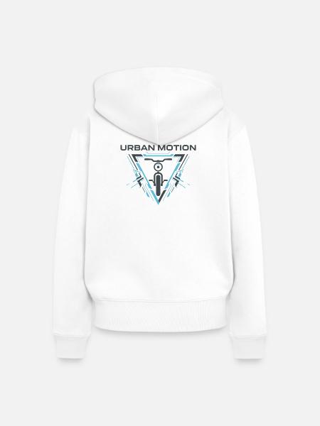 Urban Motion - Frauen Premium Bio Zip Hoodie - Weiß