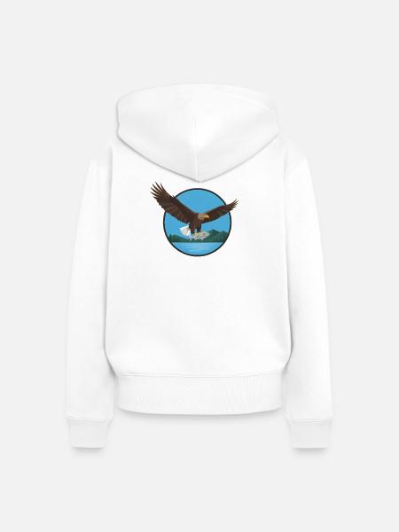Seeadler Adler - Frauen Premium Bio Zip Hoodie - Weiß