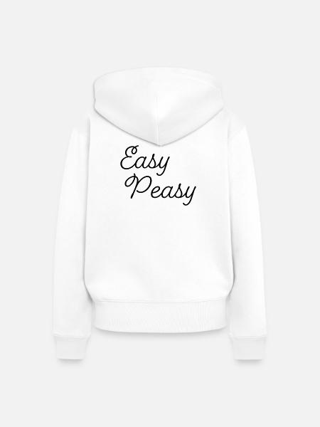 Easy Peasy - Frauen Premium Bio Zip Hoodie - Weiß