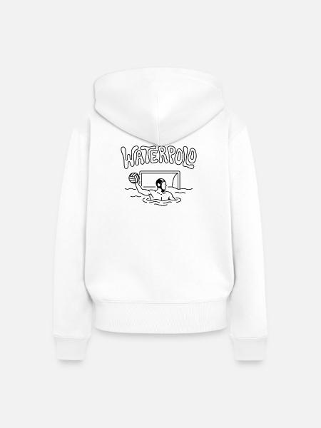 Wasserball - Frauen Premium Bio Zip Hoodie - Weiß