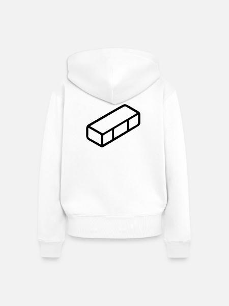 Ziegel - Frauen Premium Bio Zip Hoodie - Weiß