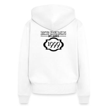 Beste Erfindung des Jahres 1999 Geschenk - Frauen Premium Bio Zip Hoodie - Weiß - Hinten - AI Model Female 172 light (172cm)