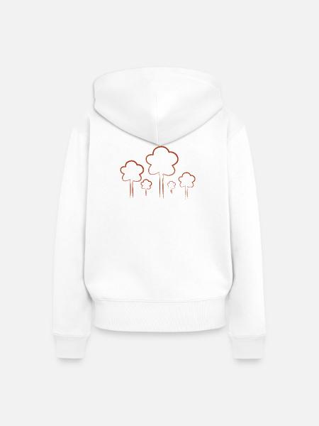 baeume natur - Frauen Premium Bio Zip Hoodie - Weiß
