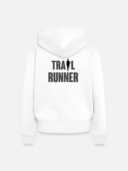 Trailrunner - Frauen Premium Bio Zip Hoodie - Weiß