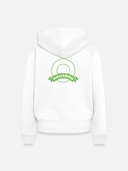 Team Hausbau Emblem - Frauen Premium Bio Zip Hoodie - Weiß
