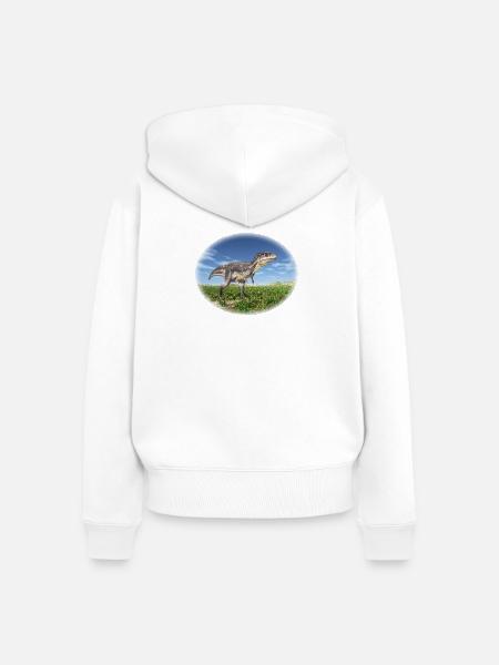 Tyrannotitan – Raubdinosaurier der Urzeit - Frauen Premium Bio Zip Hoodie - Weiß