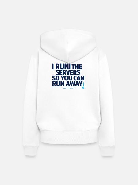 Server-Admin mit Humor - Frauen Premium Bio Zip Hoodie - Weiß