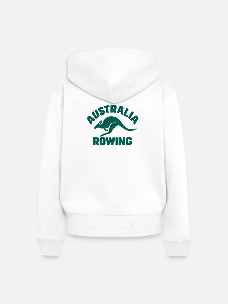 Australia Rowing - Australien Rudern - Känguru - Frauen Premium Bio Zip Hoodie - Weiß